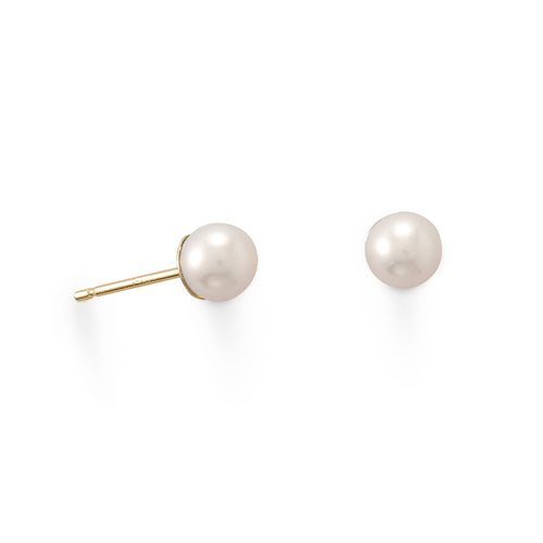 14 Karat Gold Cultured Freshwater Pearl Stud Earrings