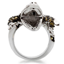 Load image into Gallery viewer, 0W007 - Rhodium + Ruthenium Brass Ring with AAA Grade CZ  in Multi Color