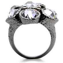 Load image into Gallery viewer, 0W120 - Ruthenium Brass Ring with AAA Grade CZ  in Light Amethyst