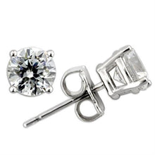 Cargar imagen en el visor de la galería, 0W172 - Rhodium 925 Sterling Silver Earrings with AAA Grade CZ  in Clear