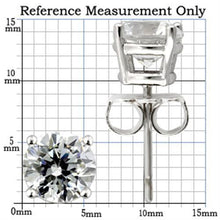 Load image into Gallery viewer, 0W172 - Rhodium 925 Sterling Silver Earrings with AAA Grade CZ  in Clear