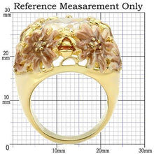 Load image into Gallery viewer, 0W203 - Matte Gold &amp; Gold Brass Ring with AAA Grade CZ  in Clear