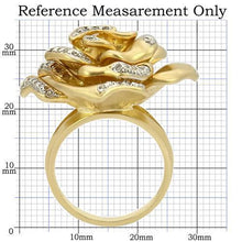 Load image into Gallery viewer, 0W250 - Matte Gold &amp; Rhodium Brass Ring with AAA Grade CZ  in Clear