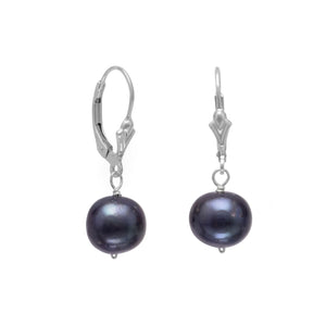 9mm Peacock Cultured Freshwater Pearl Earrings