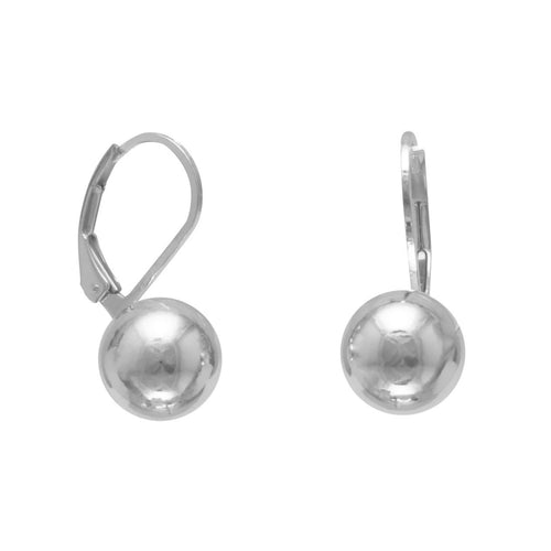 10mm Ball Earring on Lever Back