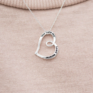 "You Hold My Heart Forever" Necklace