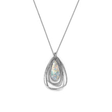 Cargar imagen en el visor de la galería, Ancient Roman Glass Two Part Pear Drop Pendant Necklace