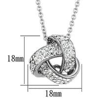 Load image into Gallery viewer, 3W408 - Rhodium Brass Necklace with Top Grade Crystal  in Clear