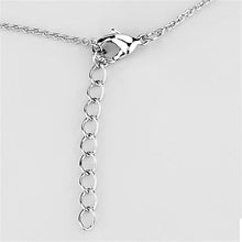 Load image into Gallery viewer, 3W410 - Rhodium Brass Necklace with AAA Grade CZ  in Clear