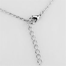 Cargar imagen en el visor de la galería, 3W425 - Rhodium Brass Necklace with AAA Grade CZ  in Clear