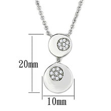 Load image into Gallery viewer, 3W435 - Rhodium Brass Necklace with AAA Grade CZ  in Clear