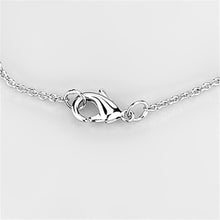 Load image into Gallery viewer, 3W440 - Rhodium Brass Necklace with AAA Grade CZ  in Clear