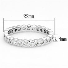 Cargar imagen en el visor de la galería, 3W489 - Rhodium Brass Ring with AAA Grade CZ  in Clear