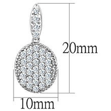 Cargar imagen en el visor de la galería, 3W692 - Rhodium Brass Earrings with AAA Grade CZ  in Clear