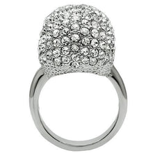 Load image into Gallery viewer, 3W008 - Rhodium White Metal Ring with Top Grade Crystal  in Clear