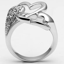 Load image into Gallery viewer, 3W213 - Rhodium Brass Ring with AAA Grade CZ  in Clear