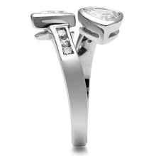 Cargar imagen en el visor de la galería, 3W228 - Rhodium Brass Ring with AAA Grade CZ  in Clear