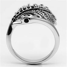 Cargar imagen en el visor de la galería, 3W258 - Rhodium Brass Ring with Top Grade Crystal  in Black Diamond