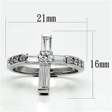 Cargar imagen en el visor de la galería, 3W288 - Rhodium Brass Ring with AAA Grade CZ  in Clear