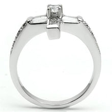 Load image into Gallery viewer, 3W288 - Rhodium Brass Ring with AAA Grade CZ  in Clear