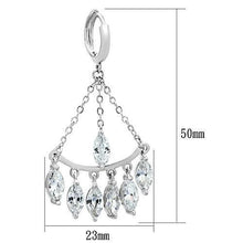 Load image into Gallery viewer, 3W301 - Rhodium Brass Earrings with AAA Grade CZ  in Clear