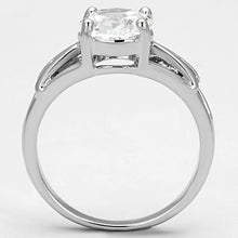 Load image into Gallery viewer, 3W308 - Rhodium Brass Ring with AAA Grade CZ  in Clear