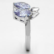 Cargar imagen en el visor de la galería, 3W309 - Rhodium Brass Ring with AAA Grade CZ  in Light Amethyst