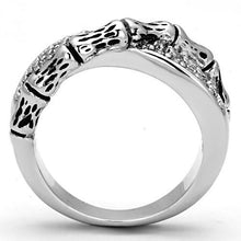 Load image into Gallery viewer, 3W320 - Rhodium Brass Ring with AAA Grade CZ  in Clear