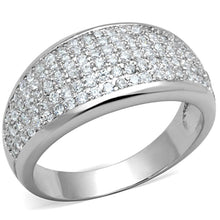 Cargar imagen en el visor de la galería, 3W730 - Rhodium Brass Ring with AAA Grade CZ  in Clear