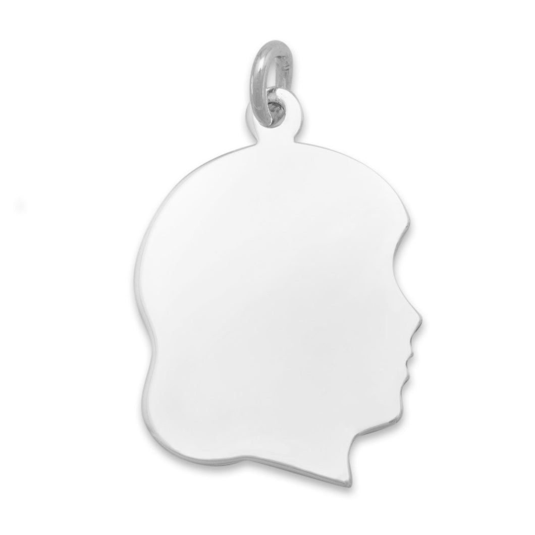 Girl Silhouette Charm