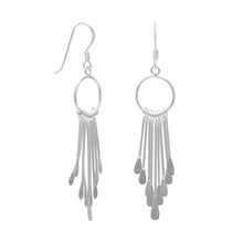 Load image into Gallery viewer, Open Circle/9 Bar Earrings on French Wire