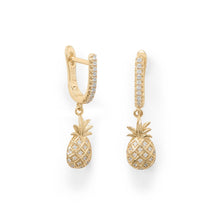 Load image into Gallery viewer, Sweetness! Gold Plated Pineapple Earrings