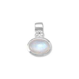 Oval Rainbow Moonstone Pendant