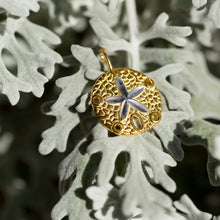 Load image into Gallery viewer, 14 Karat Gold Plated Sand Dollar Pendant