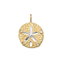 Cargar imagen en el visor de la galería, 14 Karat Gold Plated Sand Dollar Pendant