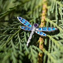 Load image into Gallery viewer, Synthetic Opal and CZ Dragonfly Slide