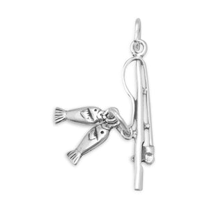 Fishing Pole with Fish Charm