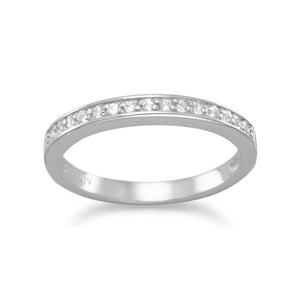 Rhodium Plated CZ Ring