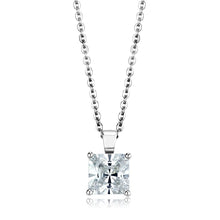 Load image into Gallery viewer, LOS895 - Rhodium 925 Sterling Silver Chain Pendant with AAA Grade CZ  in Clear