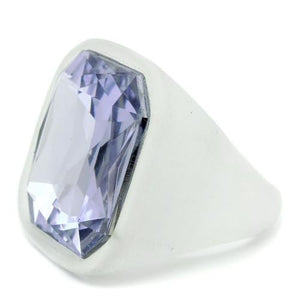 VL013 -  Resin Ring with Synthetic Acrylic in Light Amethyst