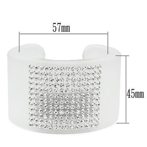 VL026 -  Resin Bangle with Top Grade Crystal  in Clear