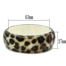 Cargar imagen en el visor de la galería, VL033 -  Resin Bangle with Synthetic Synthetic Stone in Animal pattern