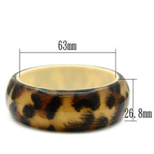 Cargar imagen en el visor de la galería, VL034 -  Resin Bangle with Synthetic Synthetic Stone in Animal pattern