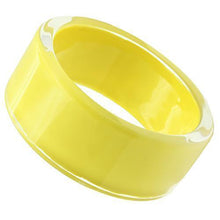 Cargar imagen en el visor de la galería, VL042 -  Resin Bangle with Synthetic Synthetic Stone in Citrine Yellow