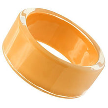 Cargar imagen en el visor de la galería, VL043 -  Resin Bangle with Synthetic Synthetic Stone in Orange